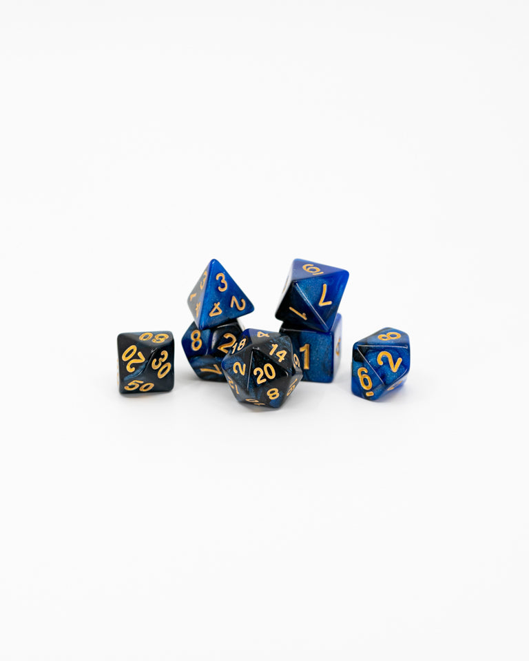 Longstrider | 7 Piece Acrylic Dice Set - Emberglow Gaming