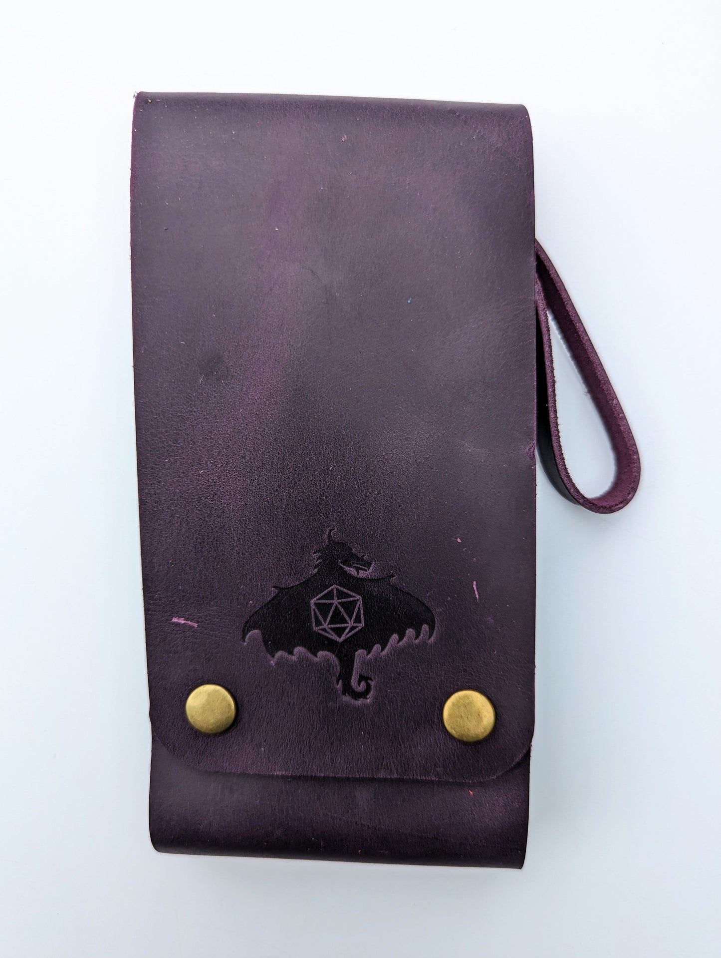 Genuine Leather Dice Pouch for Sharp Edge Dice (Large) - Emberglow Gaming