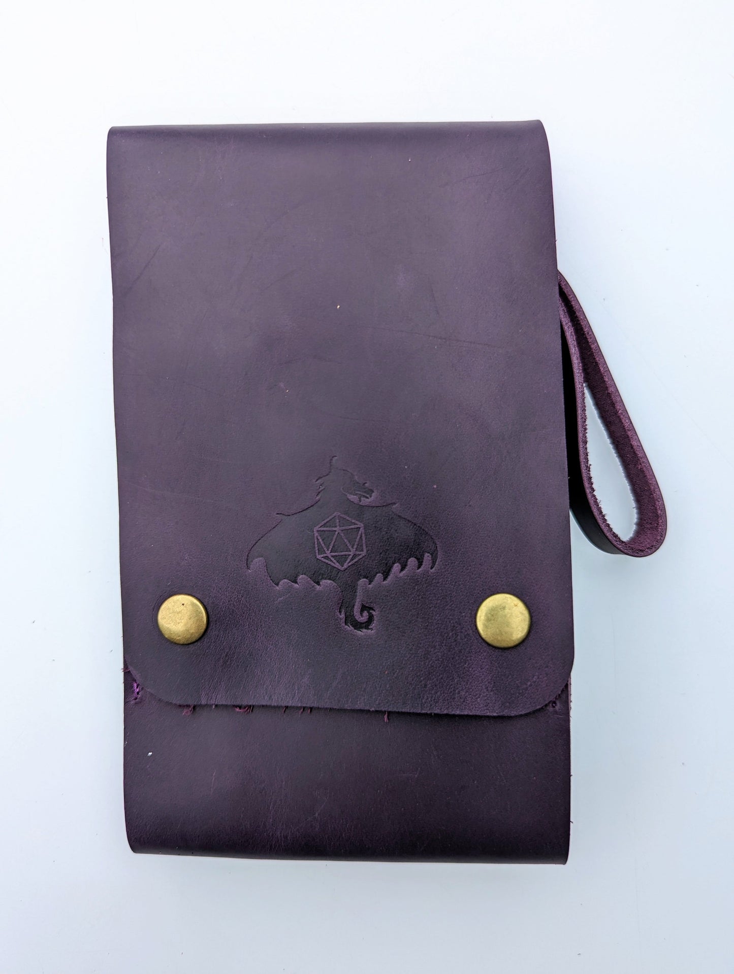 Genuine Leather Dice Pouch for Acrylic Dice (Medium) - Emberglow Gaming