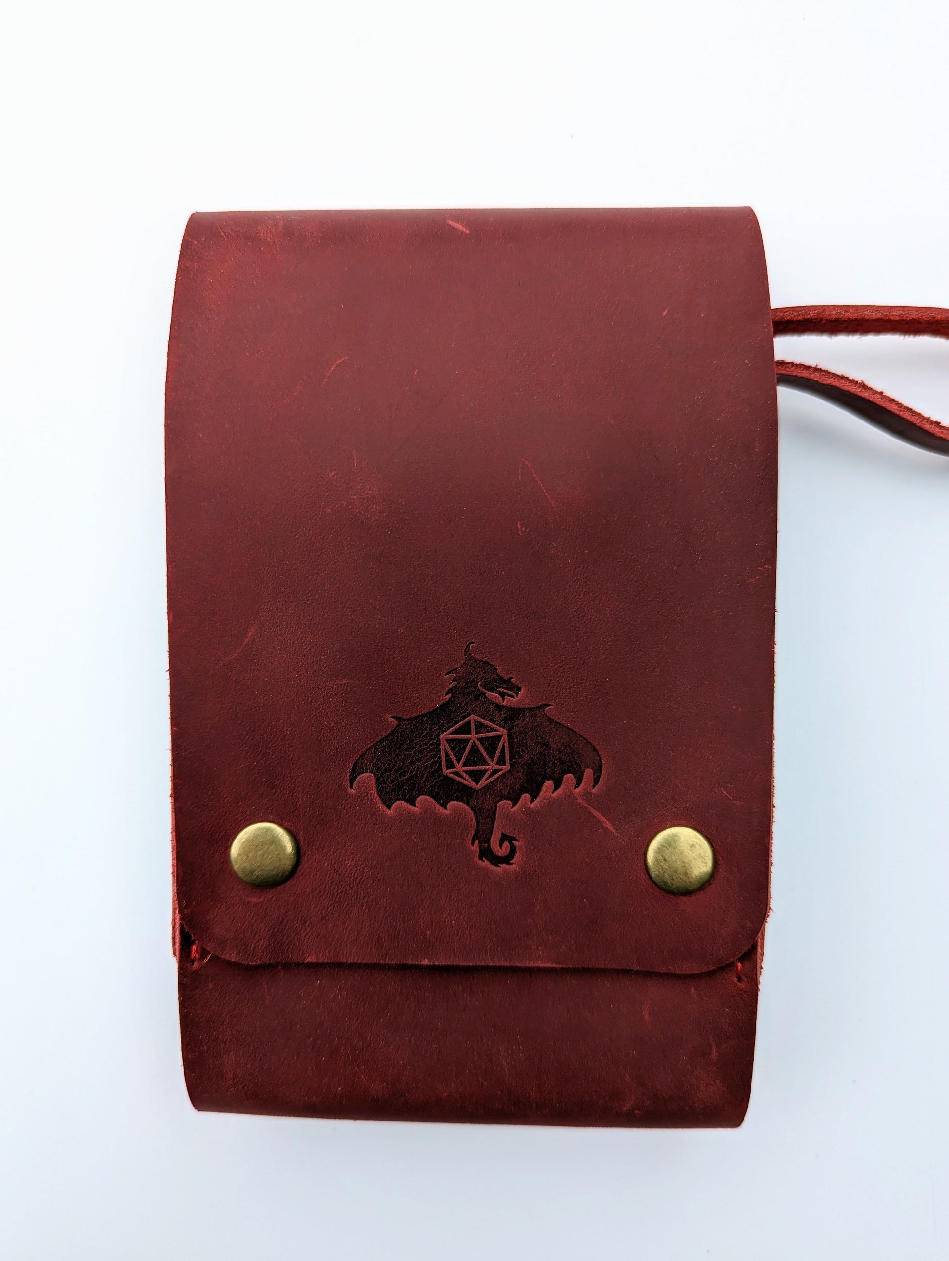 Genuine Leather Dice Pouch for Acrylic Dice (Medium) - Emberglow Gaming