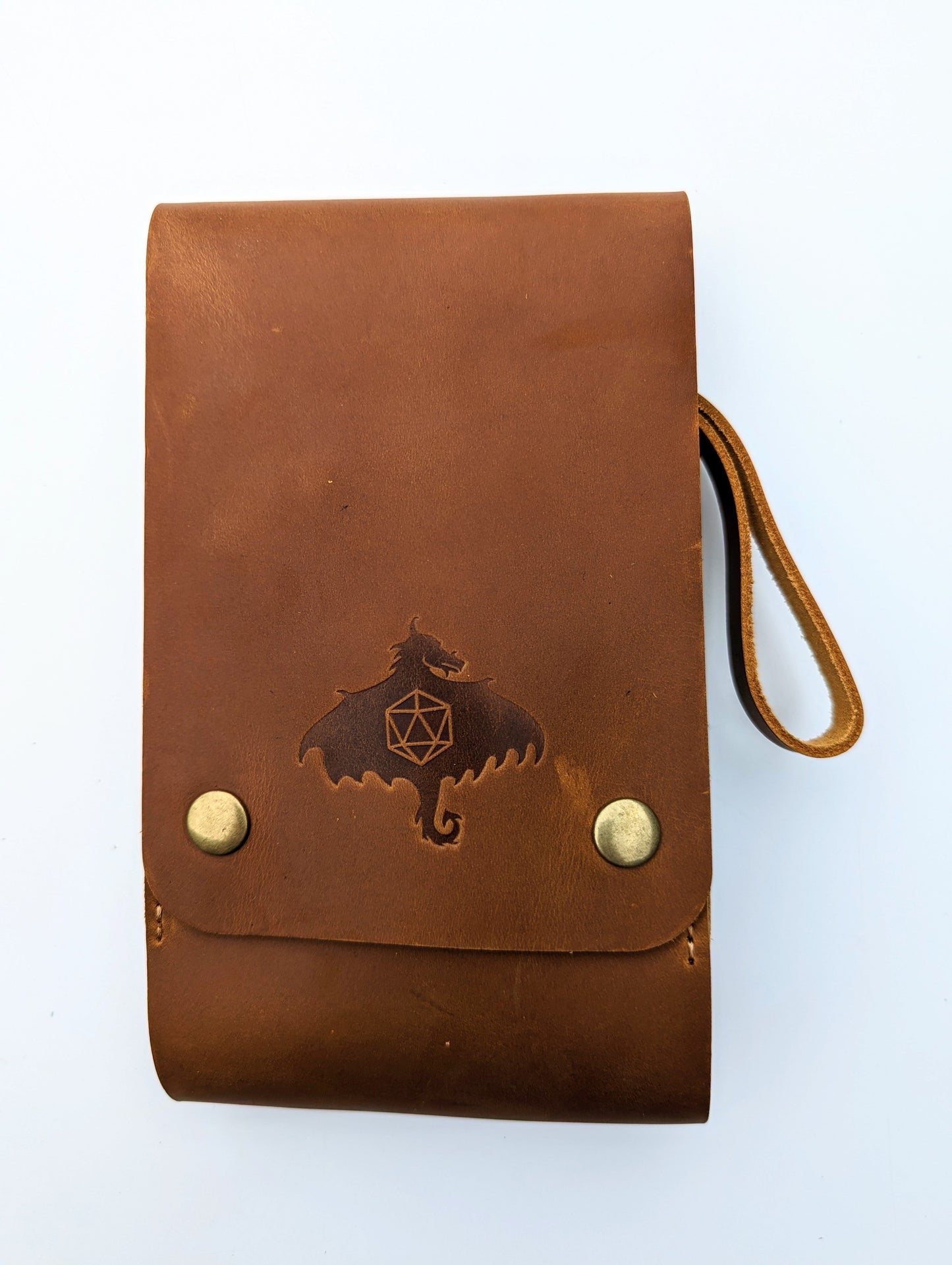 Genuine Leather Dice Pouch for Acrylic Dice (Medium) - Emberglow Gaming