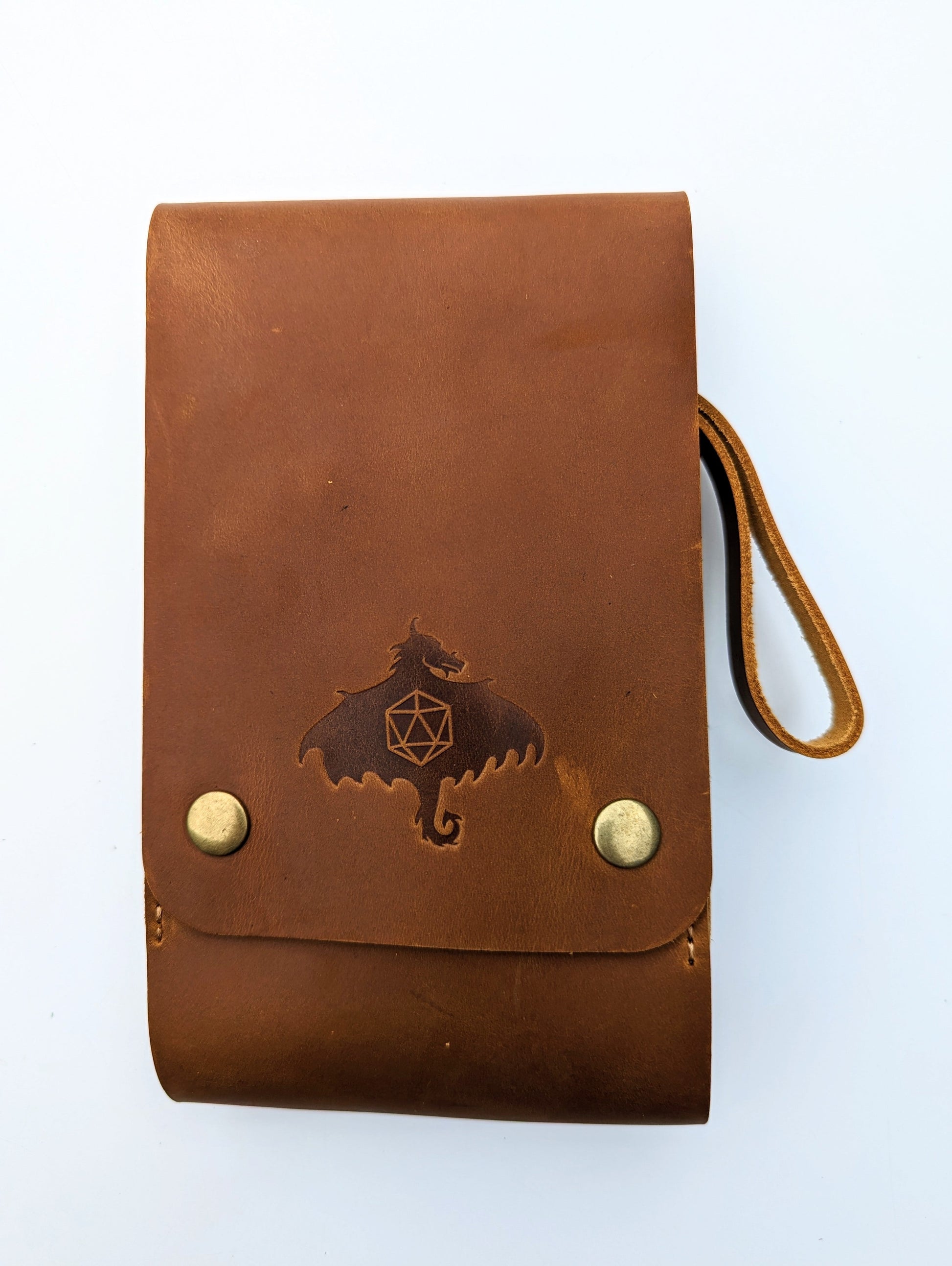 Genuine Leather Dice Pouch for Acrylic Dice (Medium) - Emberglow Gaming
