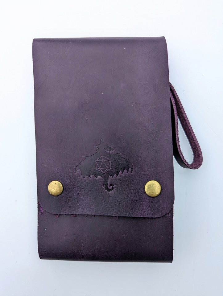 Genuine Leather Dice Pouch for Acrylic Dice (Medium) - Emberglow Gaming
