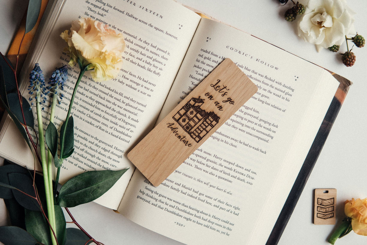 Let's Go On An Adventure | Engraved Wooden Bookmark (T) - Emberglow Gaming