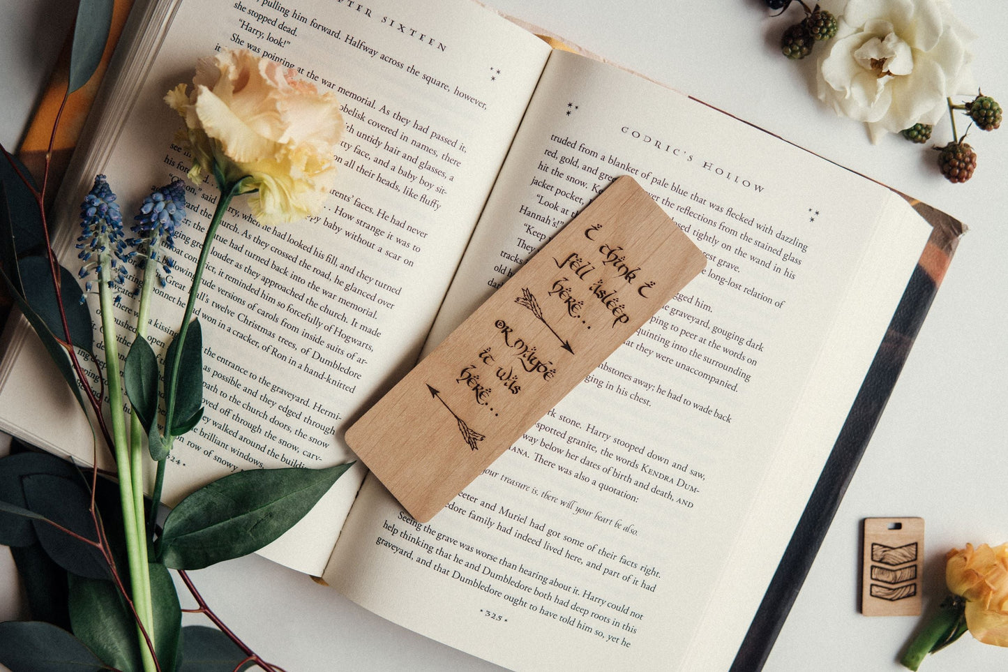 I Think I Fell Asleep Here | Engraved Wooden Bookmark (T) - Emberglow Gaming