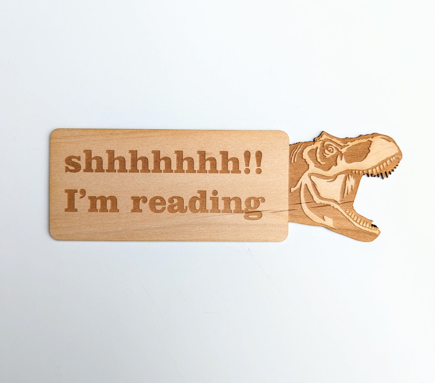 Shhhh!! I'm Reading | Engraved Wooden Bookmark (T) - Emberglow Gaming