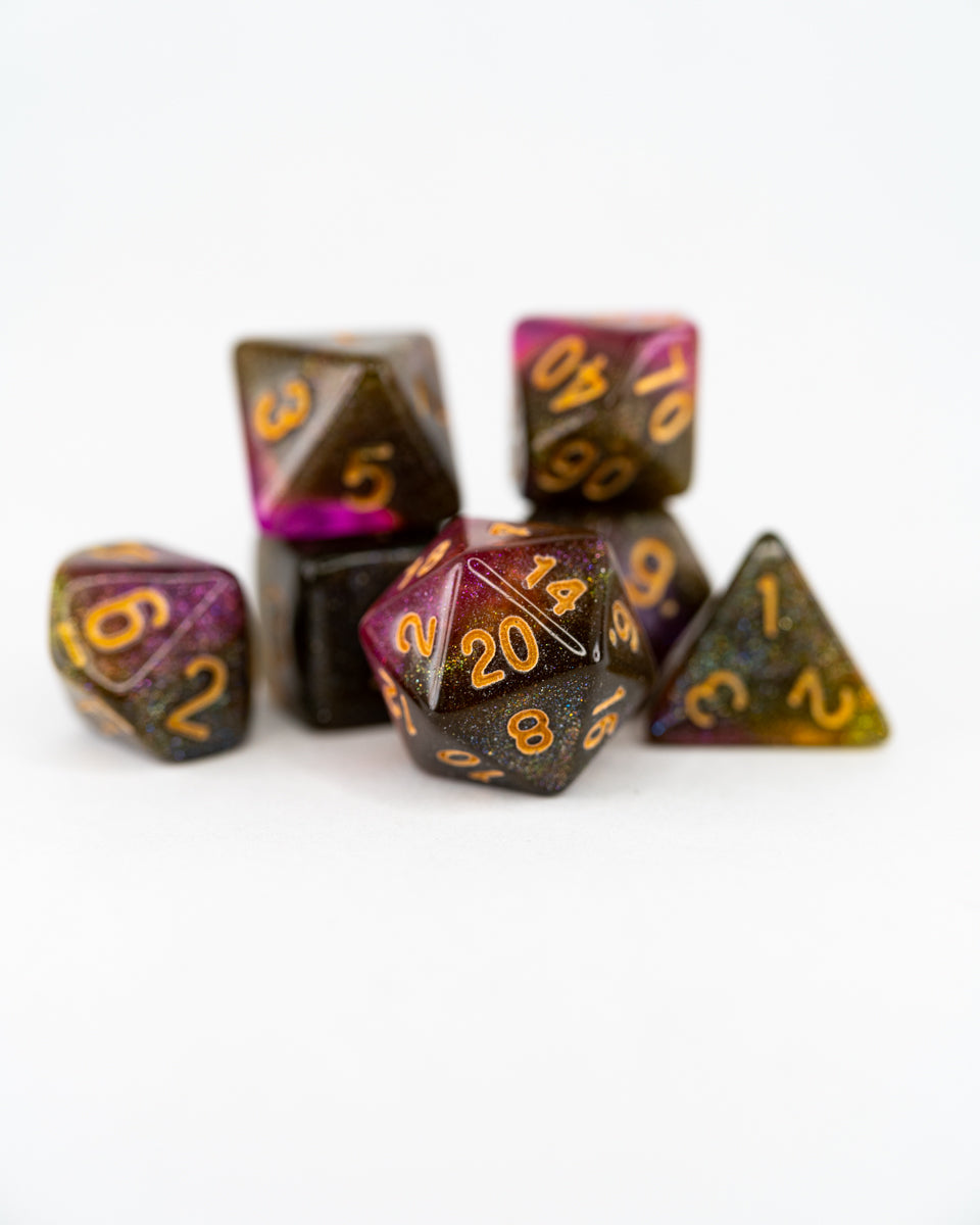 Tavern Brawl | 7 Piece Acrylic Dice Set - Emberglow Gaming