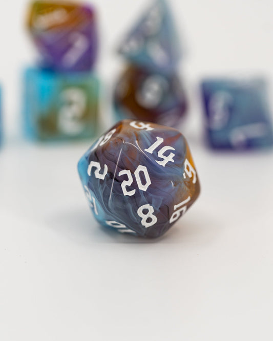 Dimension Door | 7 Piece Acrylic Dice Set - Emberglow Gaming