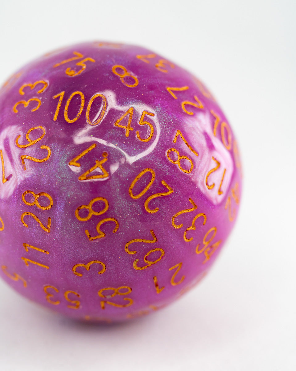 Pixie Party | Acrylic | Individual d100 Percentile Dice - Emberglow Gaming