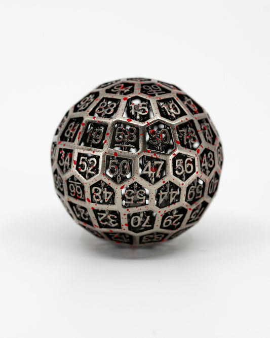 Plot Armor | Hollow Metal | Individual d100 Percentile Dice - Emberglow Gaming