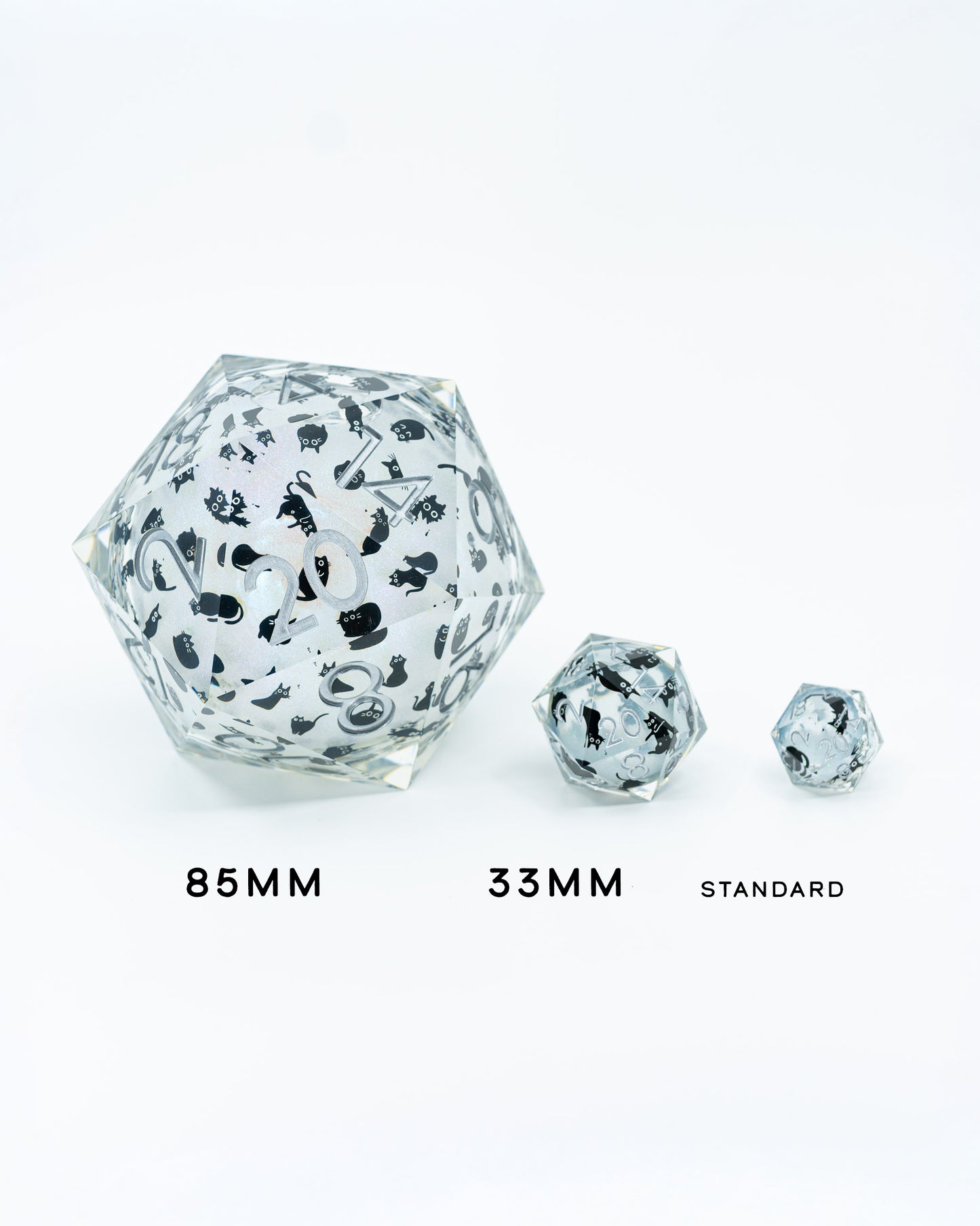 Witch's Whiskers | Black Cats | 33mm Sharp Edge D20