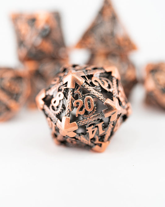 Canticle | Hollow | 7 Piece Metal Dice Set - Emberglow Gaming