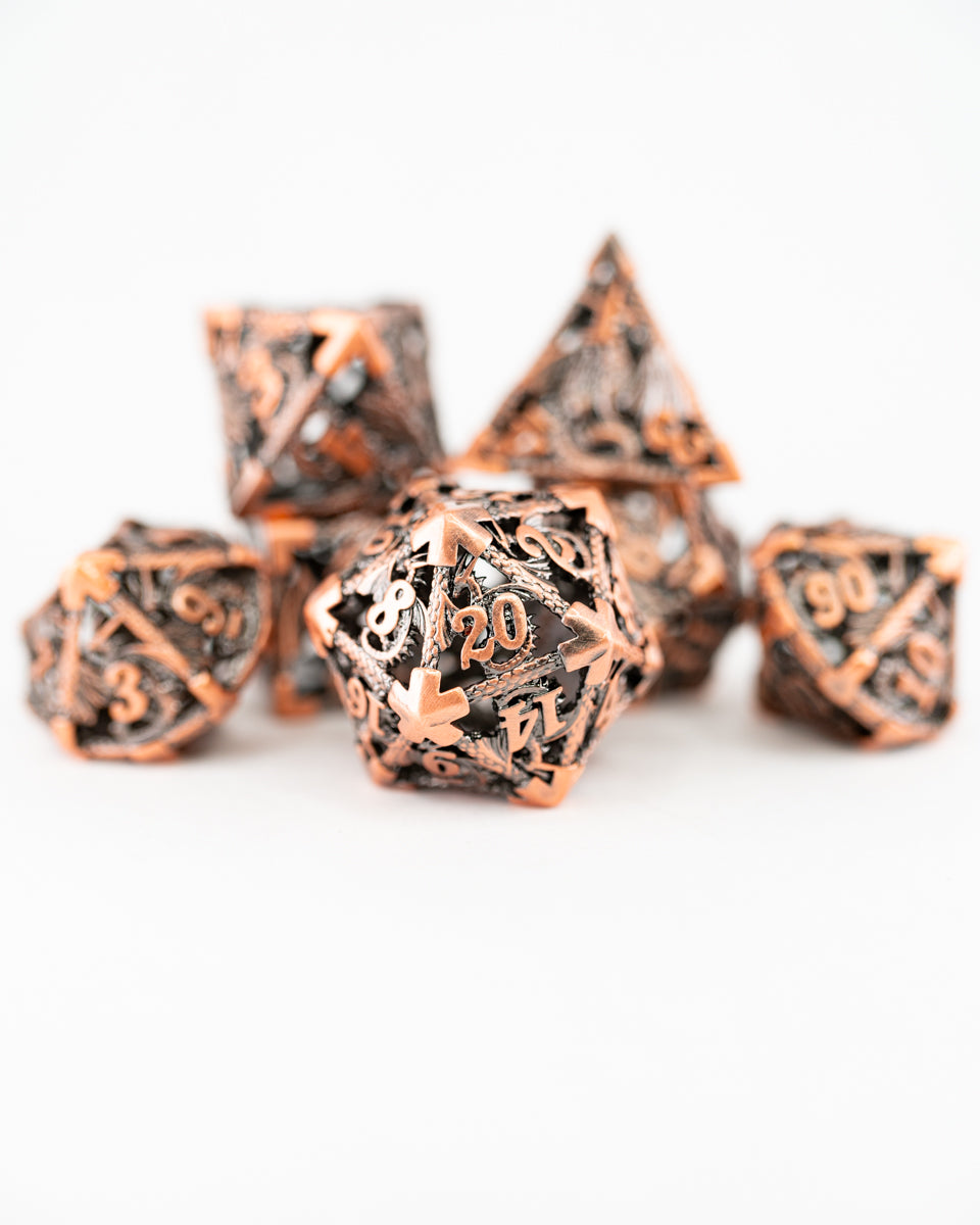 Canticle | Hollow | 7 Piece Metal Dice Set - Emberglow Gaming
