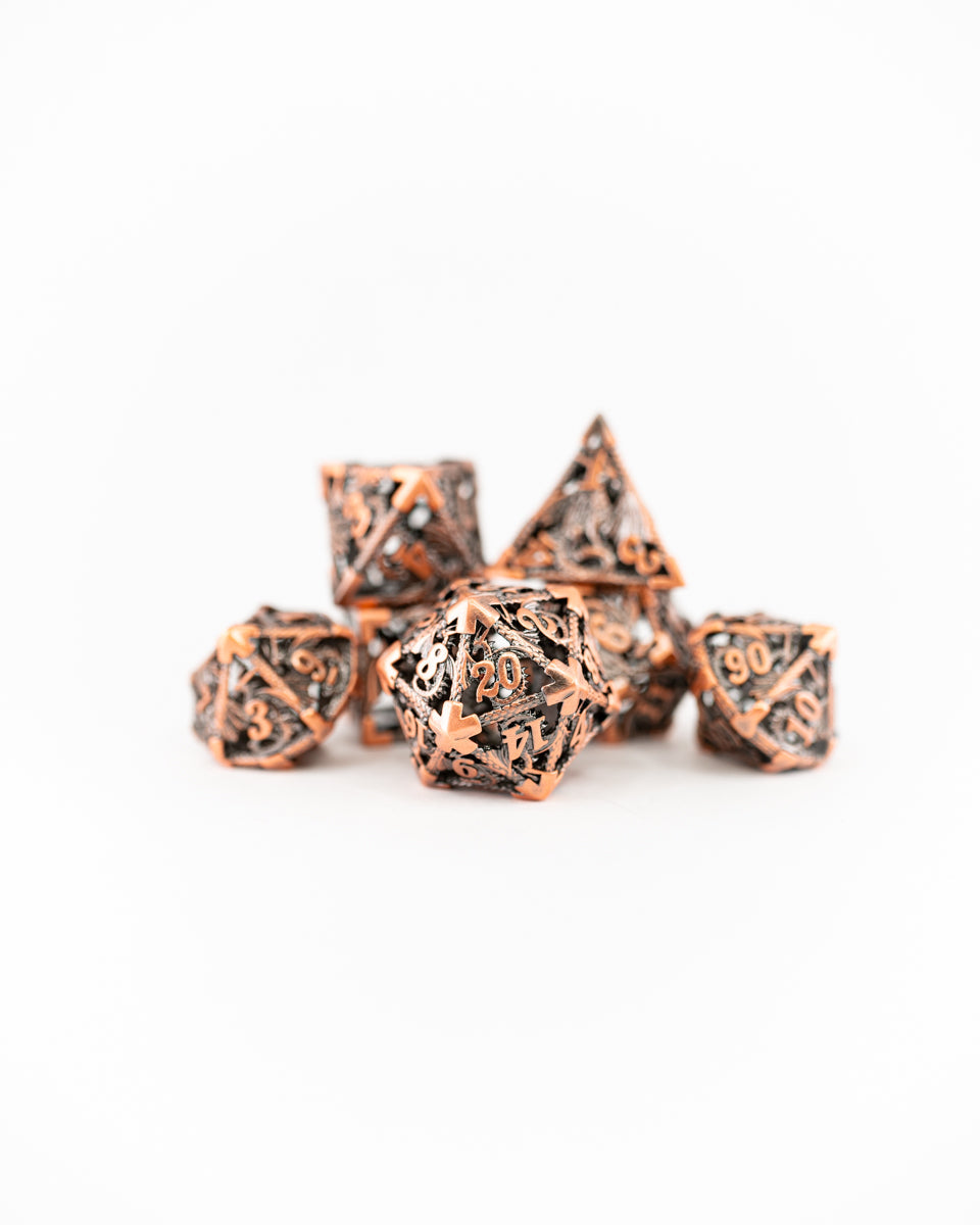 Canticle | Hollow | 7 Piece Metal Dice Set - Emberglow Gaming