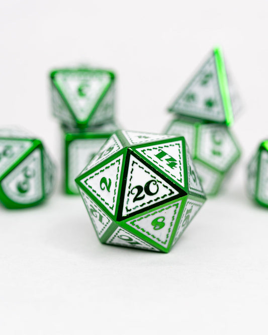 Ceili Dance | 7 Piece Metal Dice Set - Emberglow Gaming