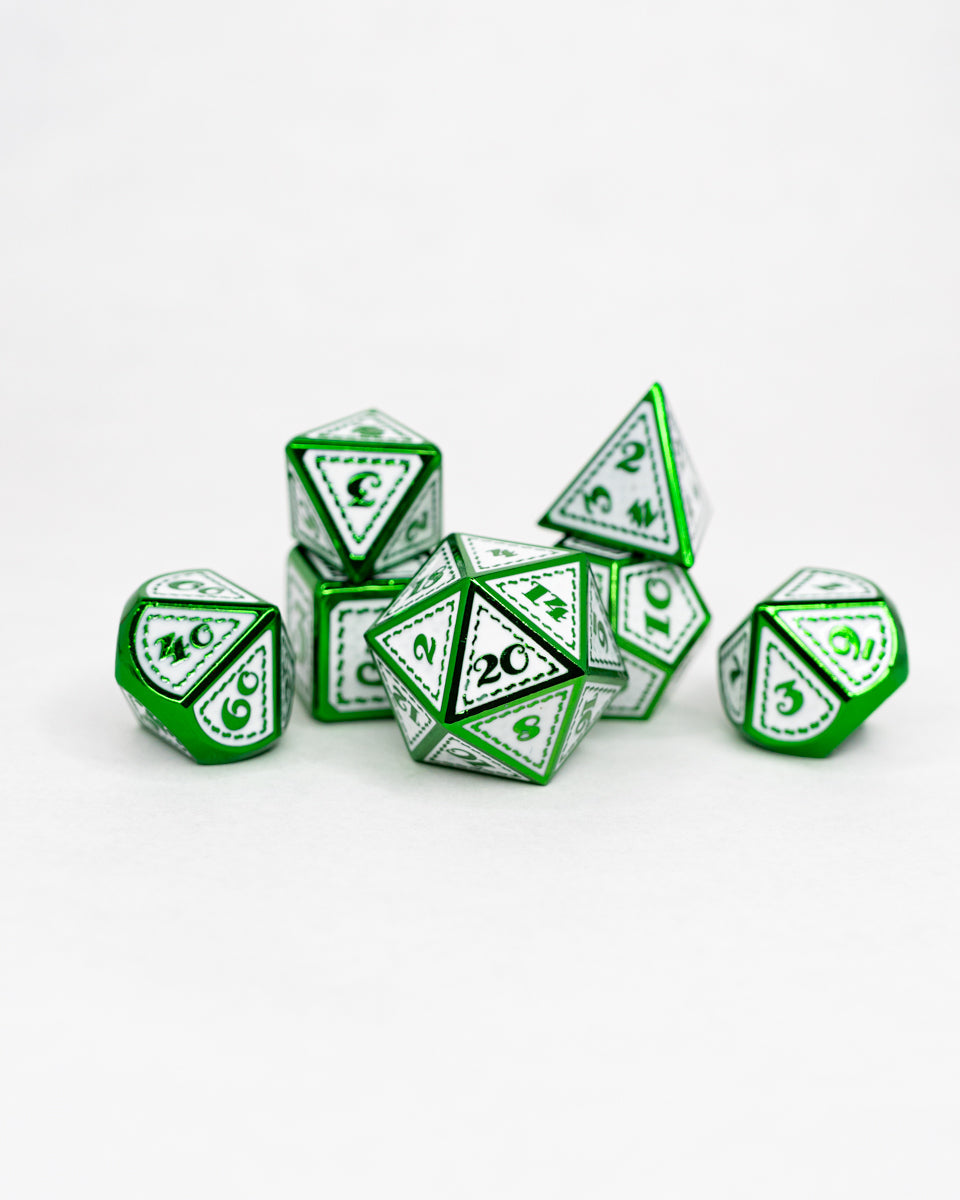 Ceili Dance | 7 Piece Metal Dice Set - Emberglow Gaming
