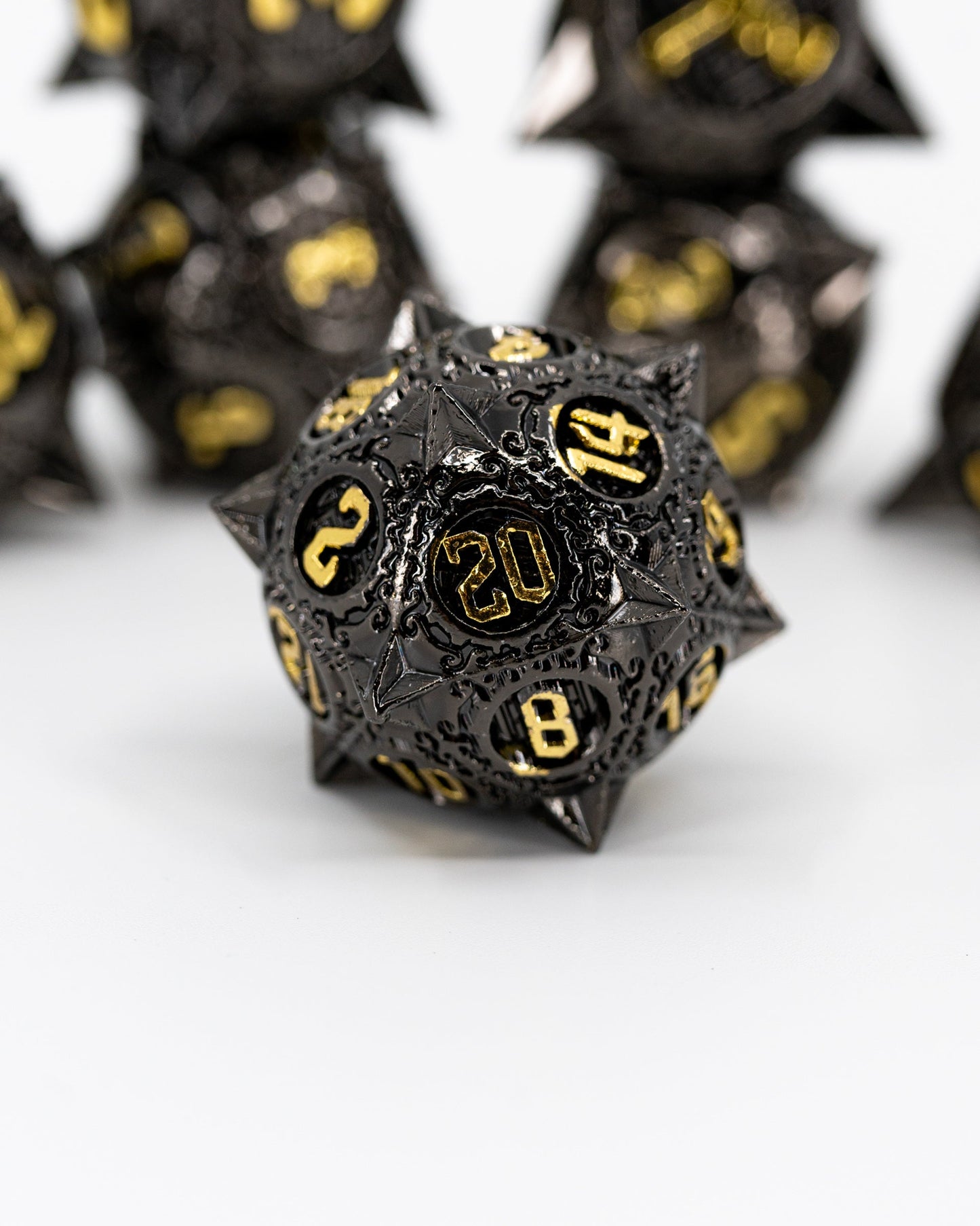 Pepperbox | 7 Piece Metal Dice Set - Emberglow Gaming
