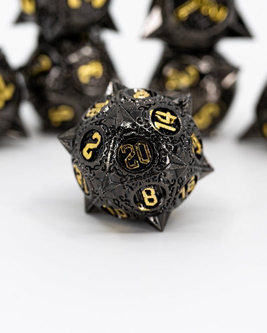 Pepperbox | 7 Piece Metal Dice Set - Emberglow Gaming