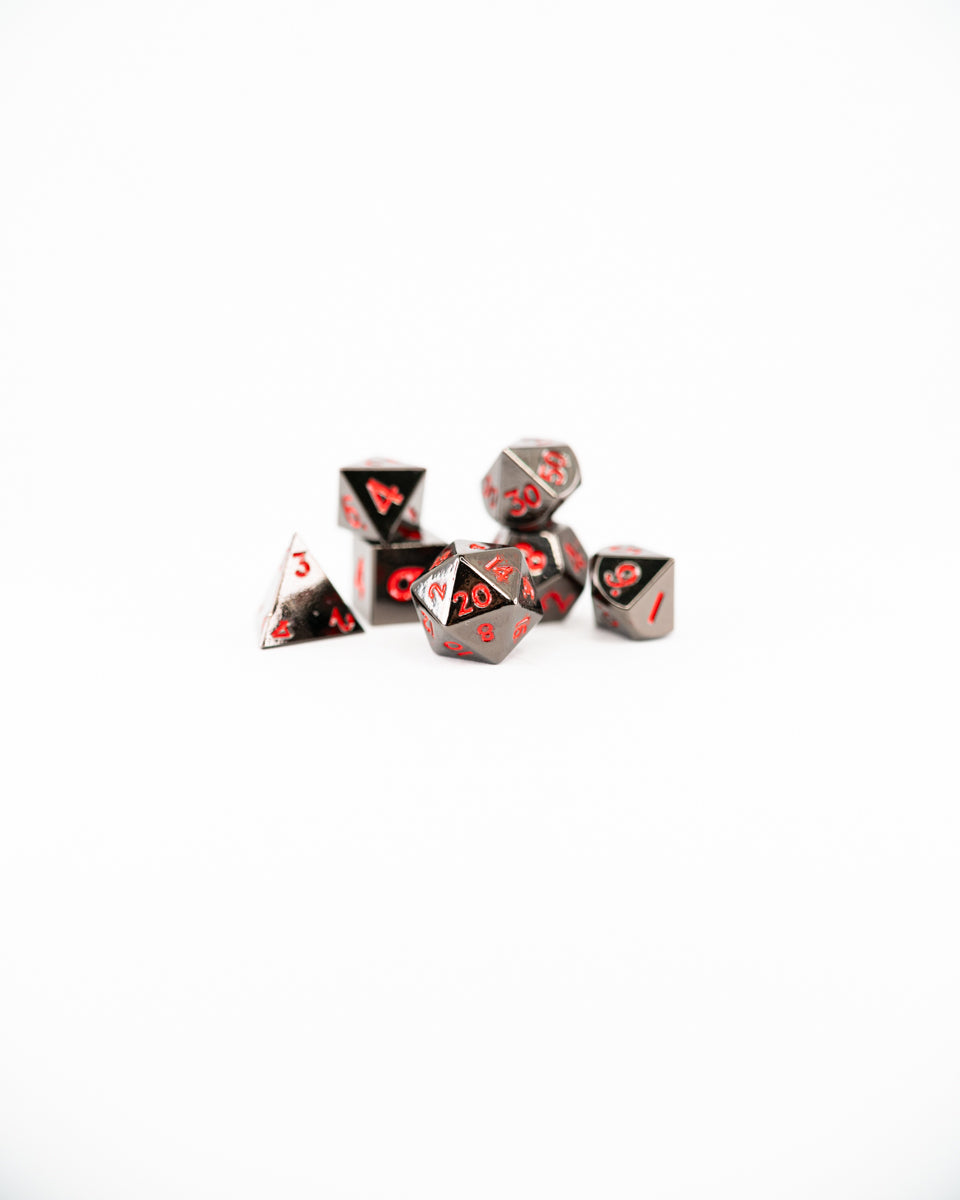 Caltrops | 7 Piece Mini Metal Dice Set - Emberglow Gaming