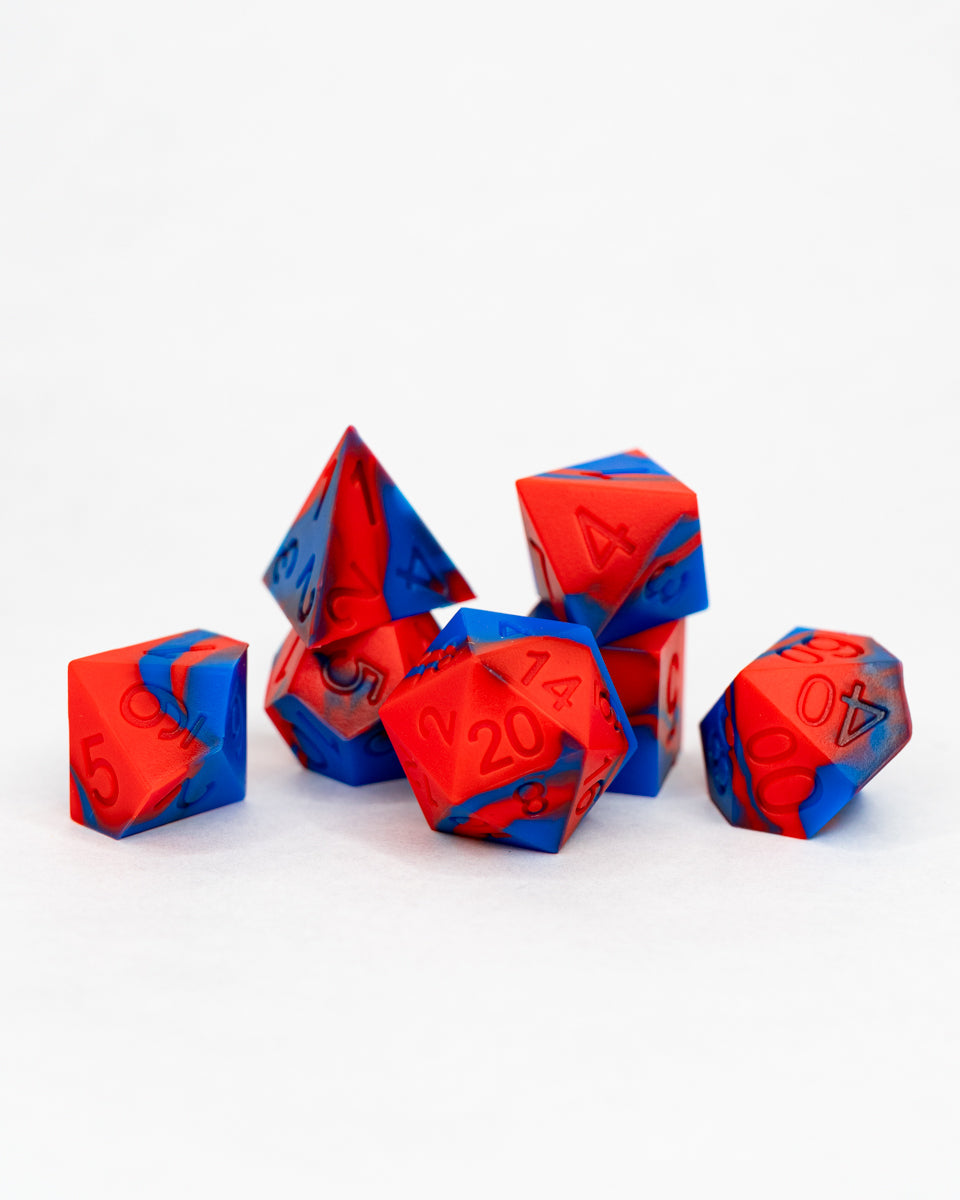 The Captain | 7 Piece Soft Silicone Dice Set - Emberglow Gaming