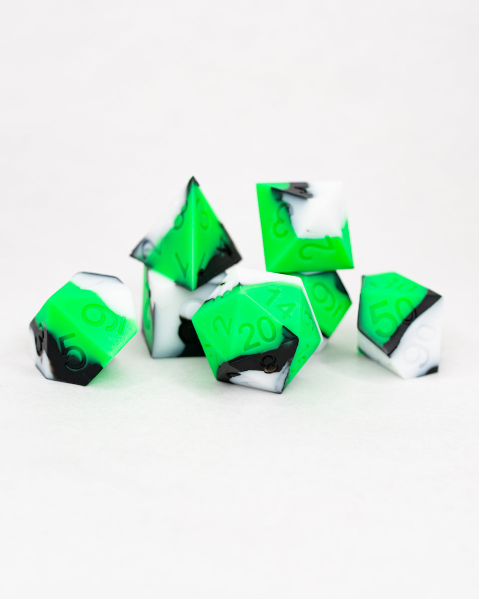 Flubber | 7 Piece Soft Silicone Dice Set - Emberglow Gaming