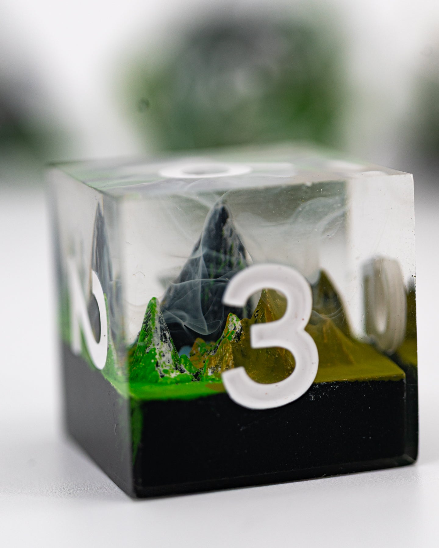Green Mountains | Double Cast | 7 Piece Sharp Edge Dice Set