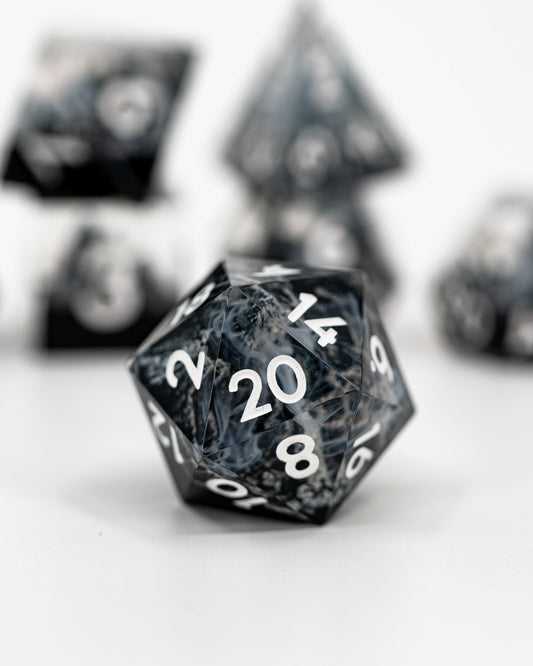 White Mountains | Double Cast | 7 Piece Sharp Edge Dice Set