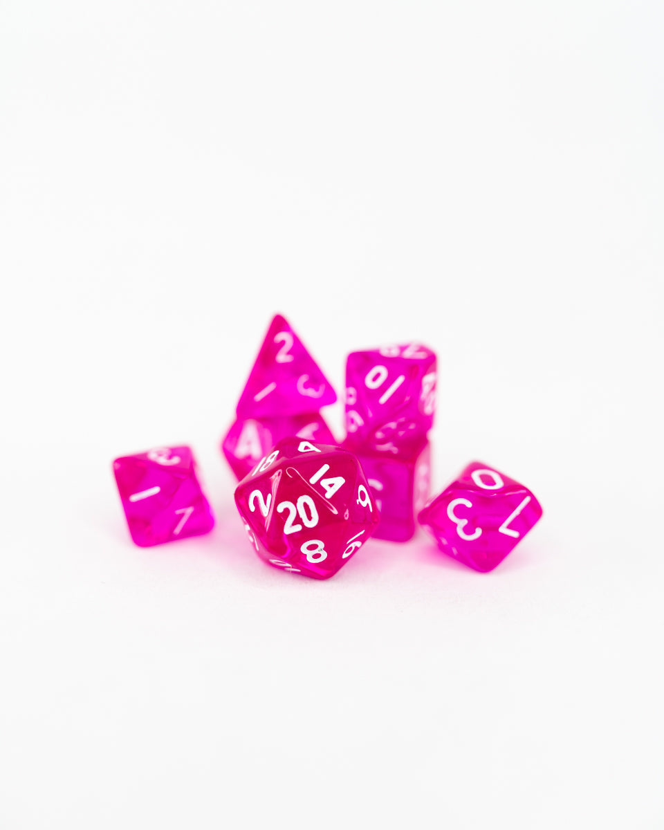 Imp | 7 Piece Mini Acrylic Polyhedral Dice Set - Emberglow Gaming