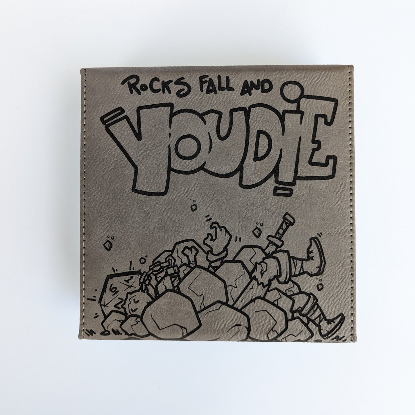Rocks Fall | Vegan Leather Dice Box - Emberglow Gaming