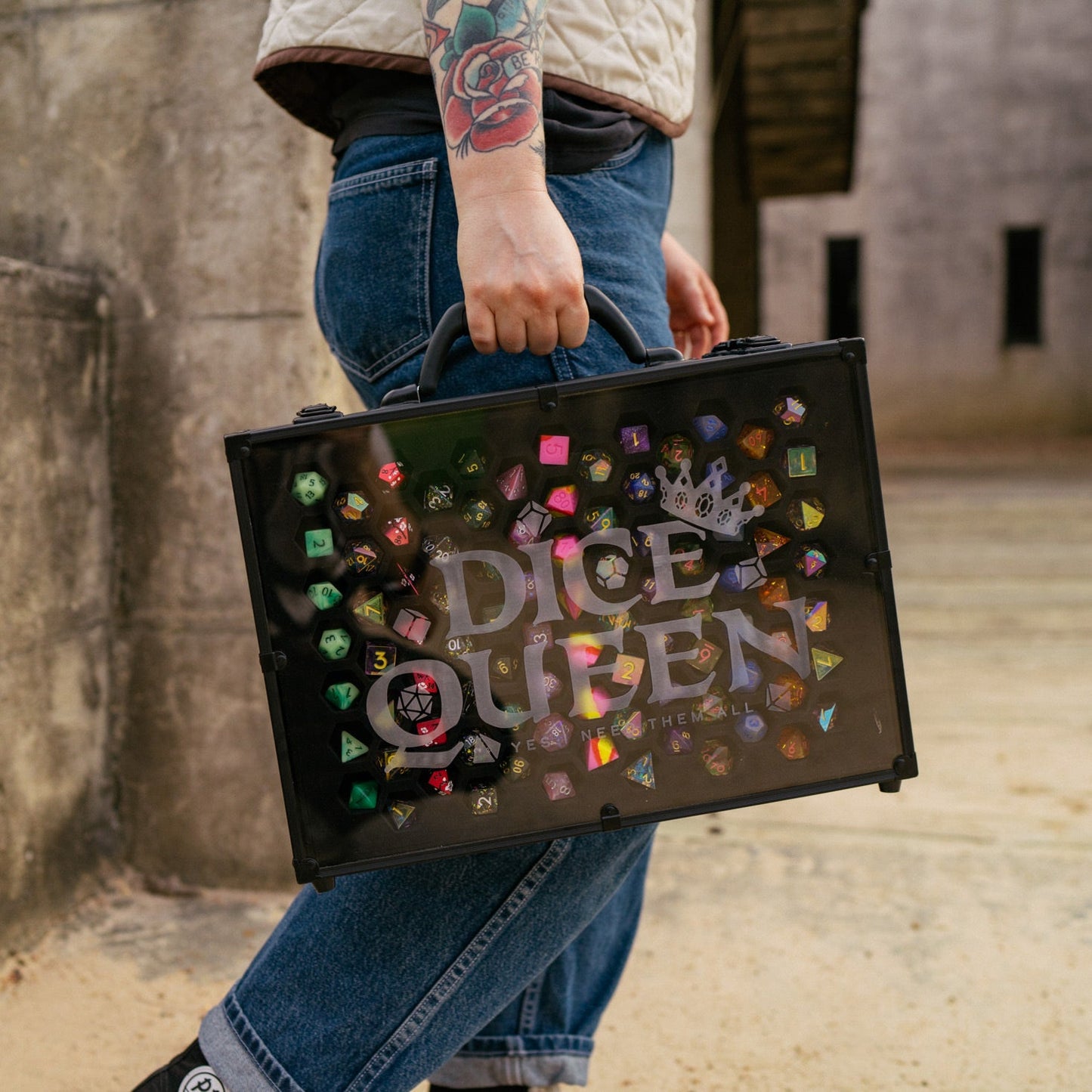 COLOSSAL | Dice Queen | 93 Set Capacity | Plexi Glass Dice Display Case