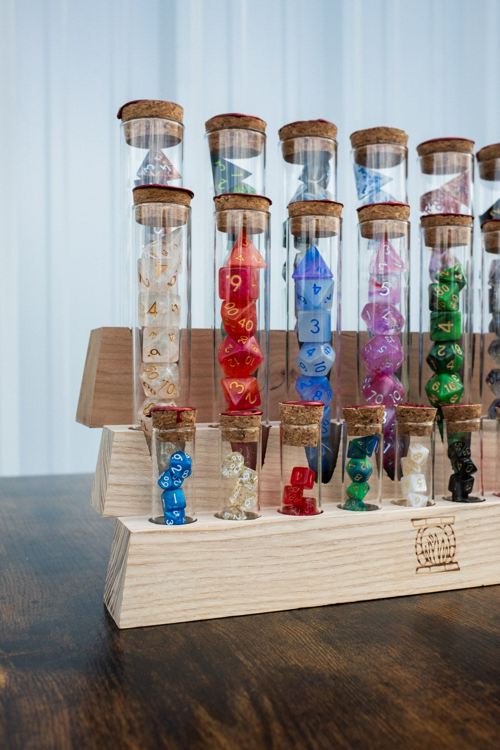 Dice Display Stand | Mixed Vial Display | Large Pyramid