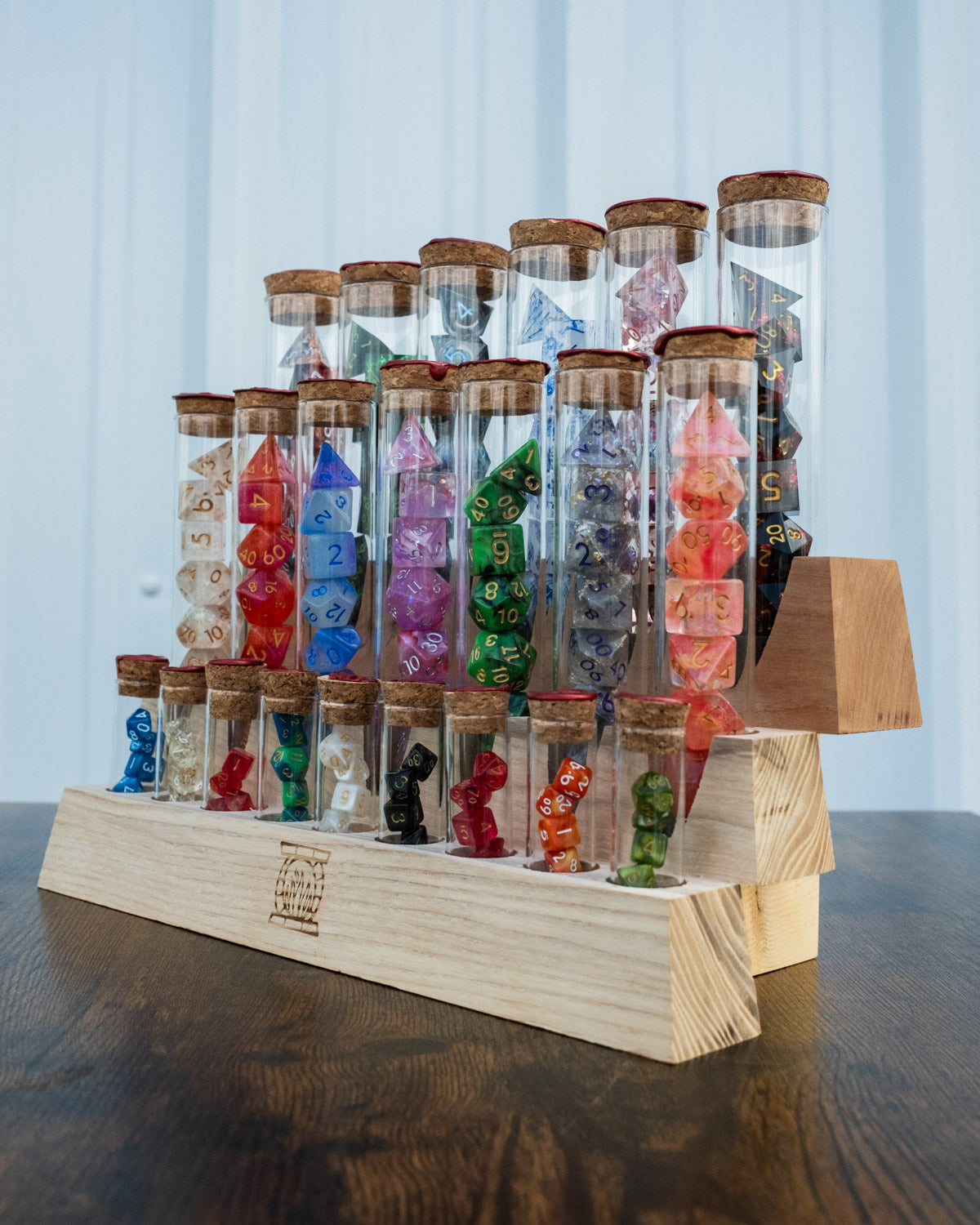 Dice Display Stand | Mixed Vial Display | Large Pyramid