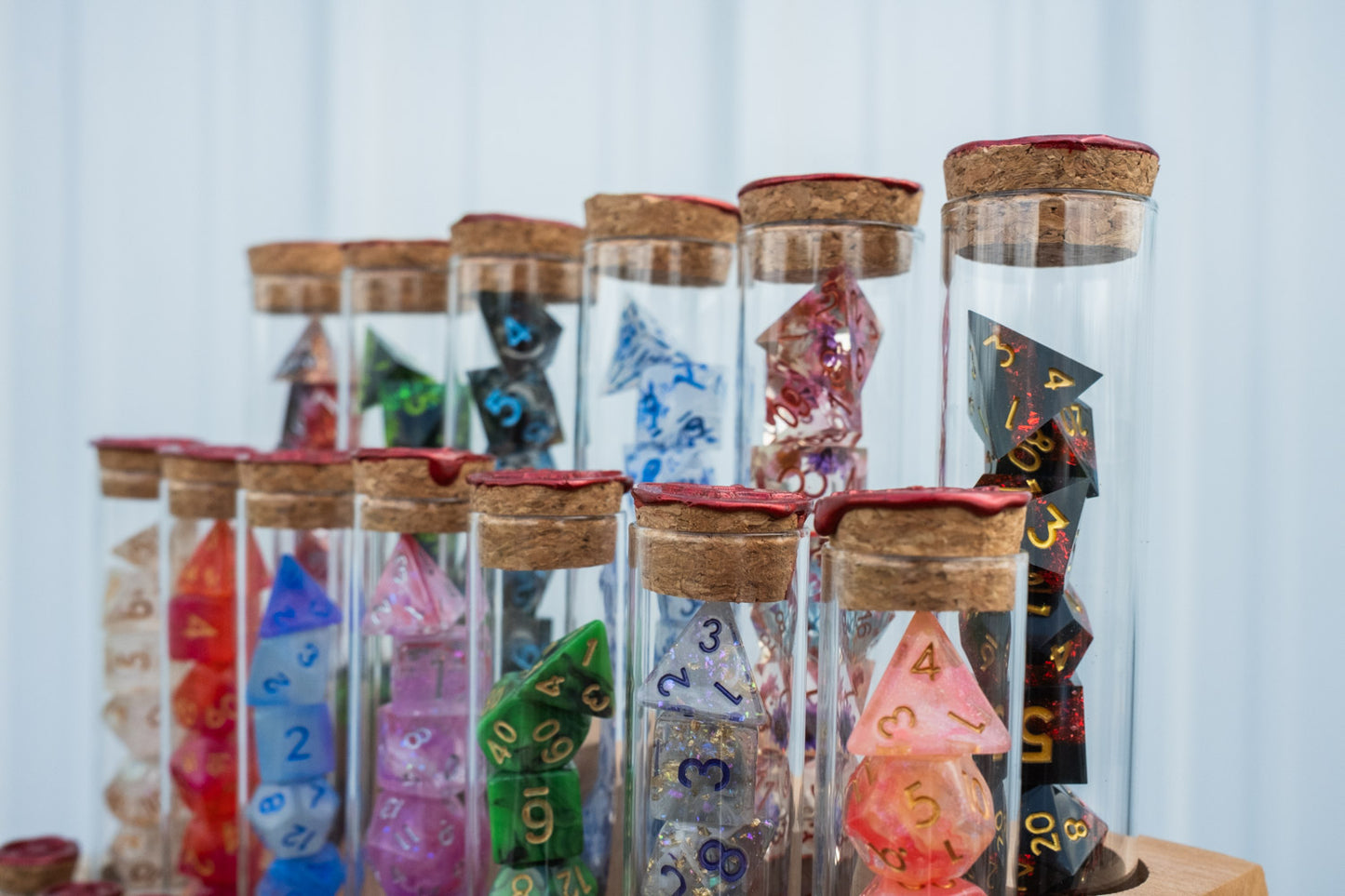 Dice Display Stand | Mixed Vial Display | Large Pyramid