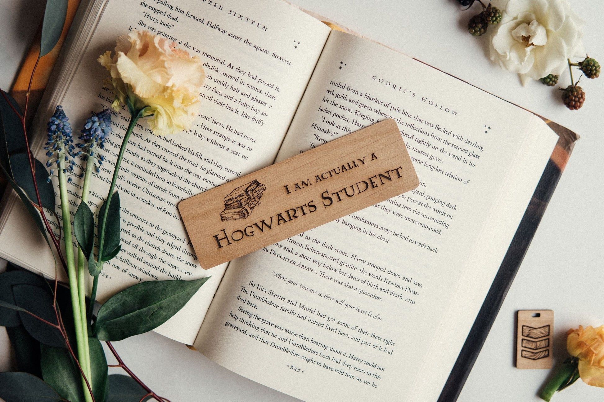I'm Actually A Hogwarts Student | Harry Potter | Engraved Wooden Bookmark (T) - Emberglow Gaming