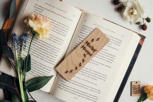 Mischief Managed | Harry Potter | Engraved Wooden Bookmark (T) - Emberglow Gaming