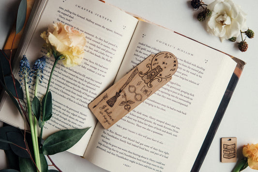 I Believe In Magic | Harry Potter | Engraved Wooden Bookmark (T) - Emberglow Gaming