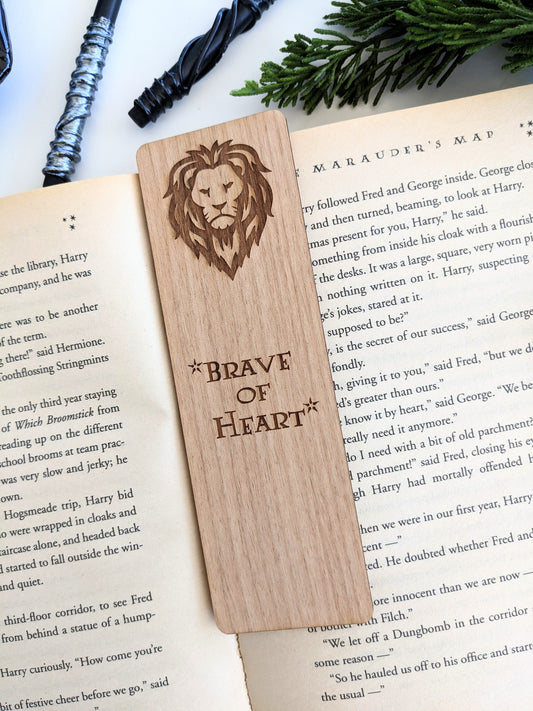House Gryffindor | Harry Potter | Engraved Wooden Bookmark (T) - Emberglow Gaming