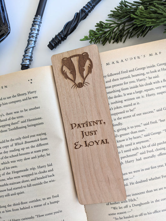 House Hufflepuff | Harry Potter | Engraved Wooden Bookmark (T) - Emberglow Gaming