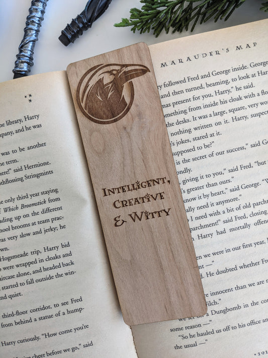 House Ravenclaw | Harry Potter | Engraved Wooden Bookmark (T) - Emberglow Gaming