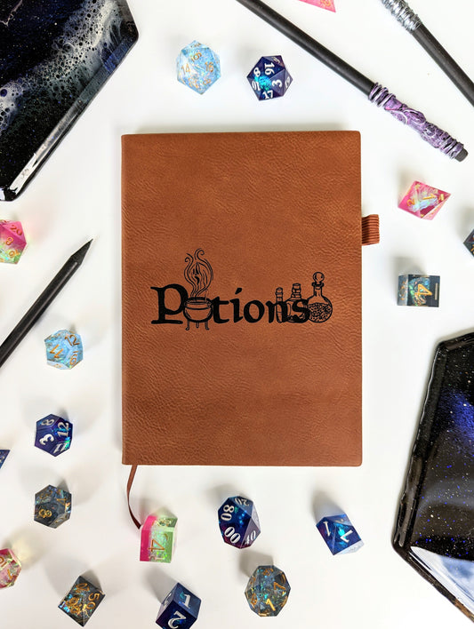 Potions | Vegan Leather Mini Dot Journal - Emberglow Gaming