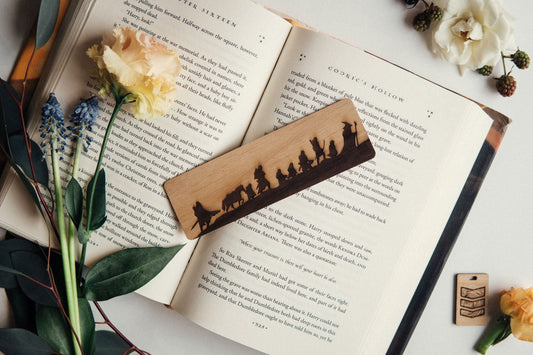 Fellowship | Tolkien | Engraved Wooden Bookmark - Emberglow Gaming