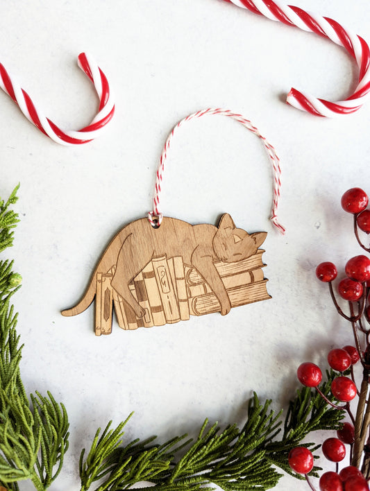 Were You Reading These? | Wooden Ornament | Set of 2 - Emberglow Gaming