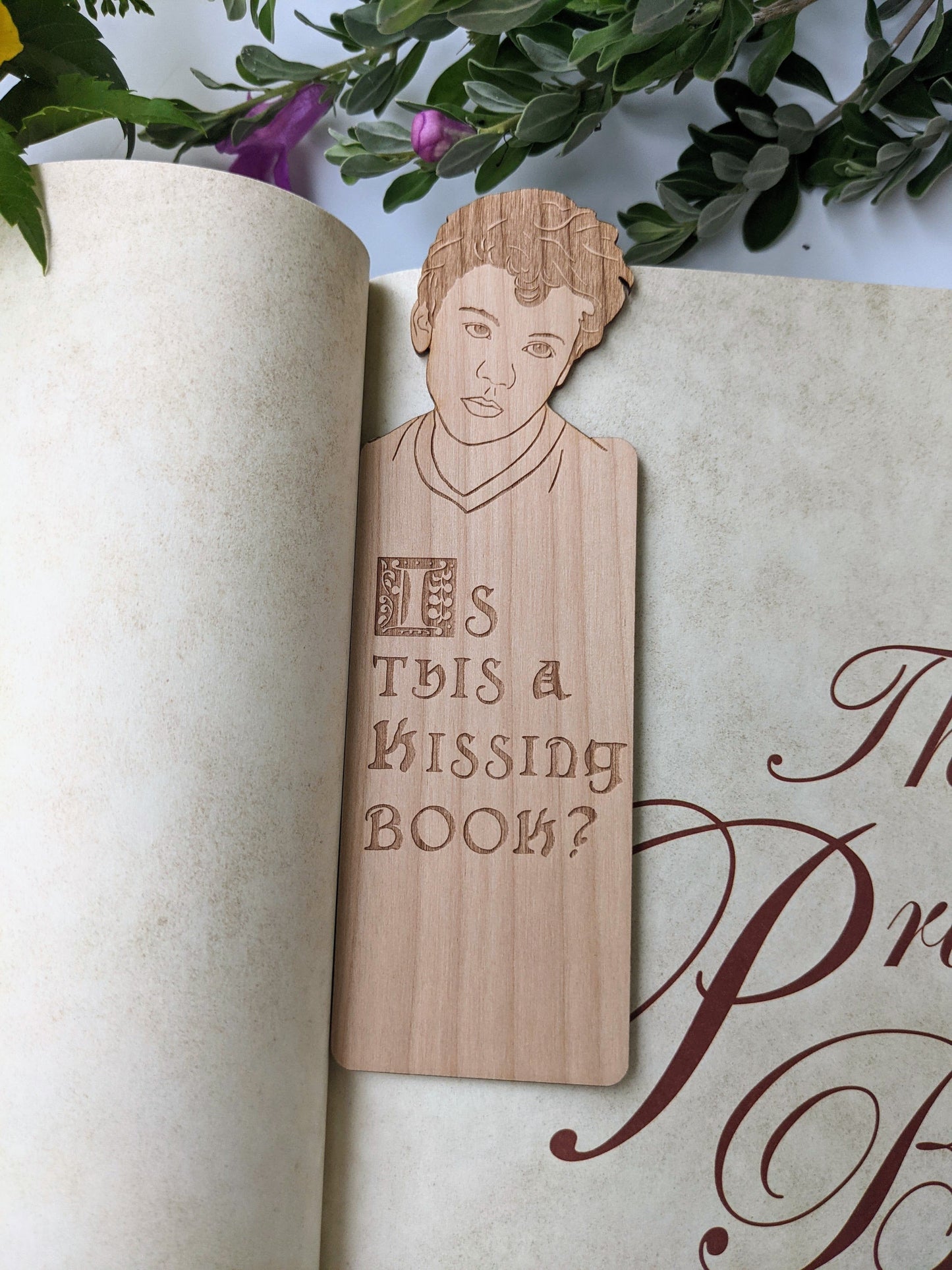 Is This A Kissing Book? | Engraved Wooden Bookmark (T) - Emberglow Gaming