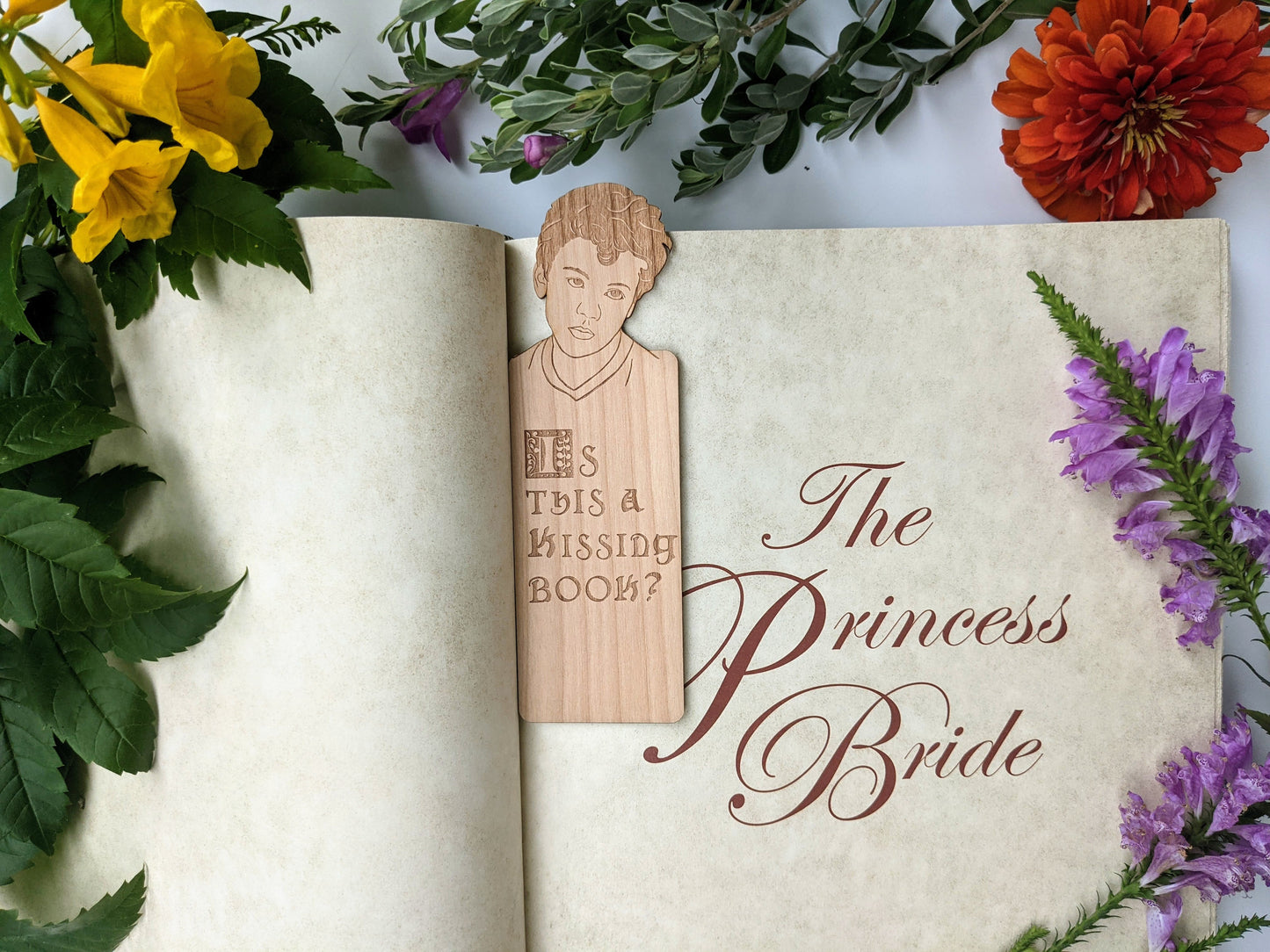 Is This A Kissing Book? | Engraved Wooden Bookmark (T) - Emberglow Gaming