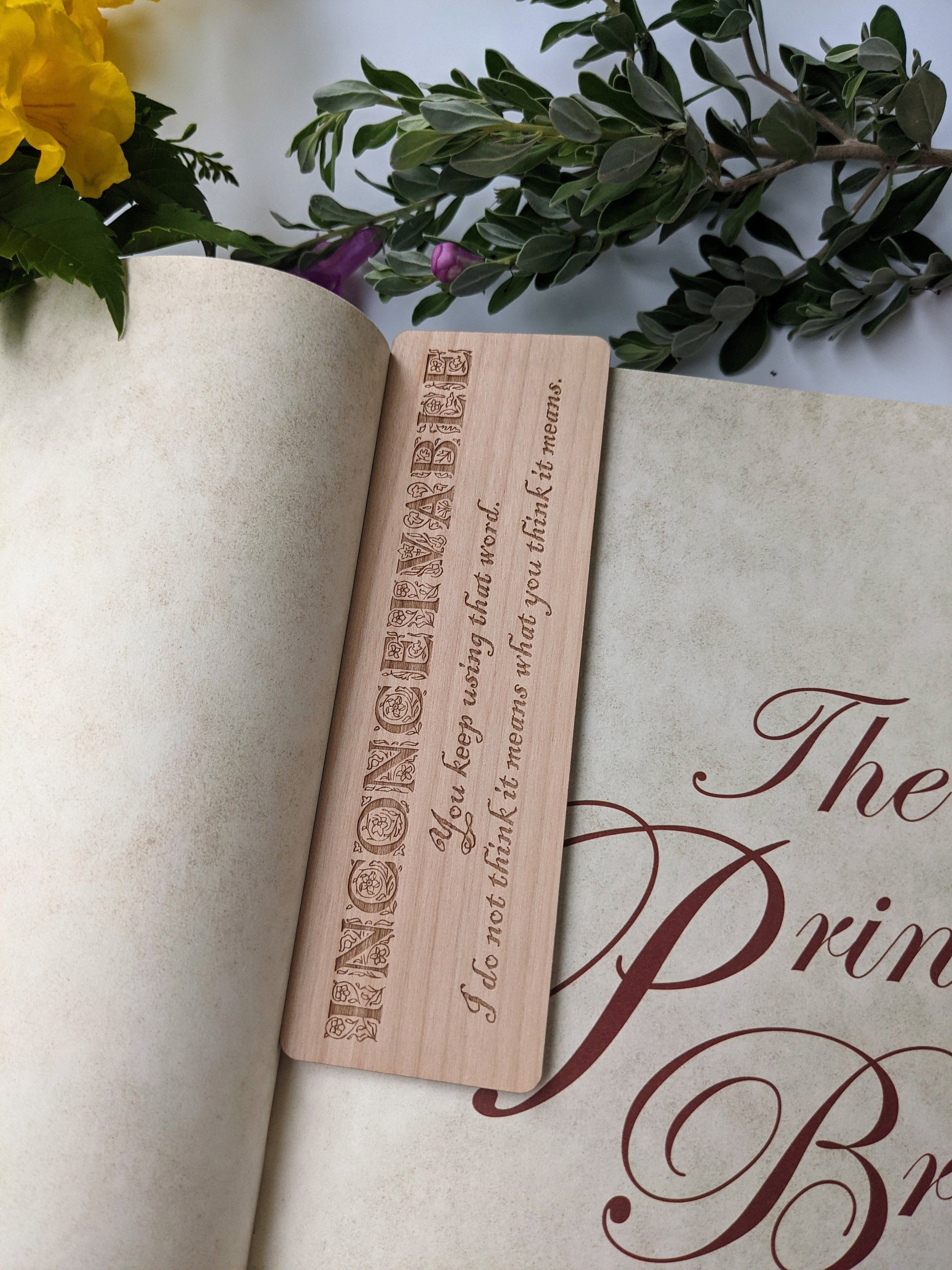 Inconceivable | Engraved Wooden Bookmark (T) - Emberglow Gaming