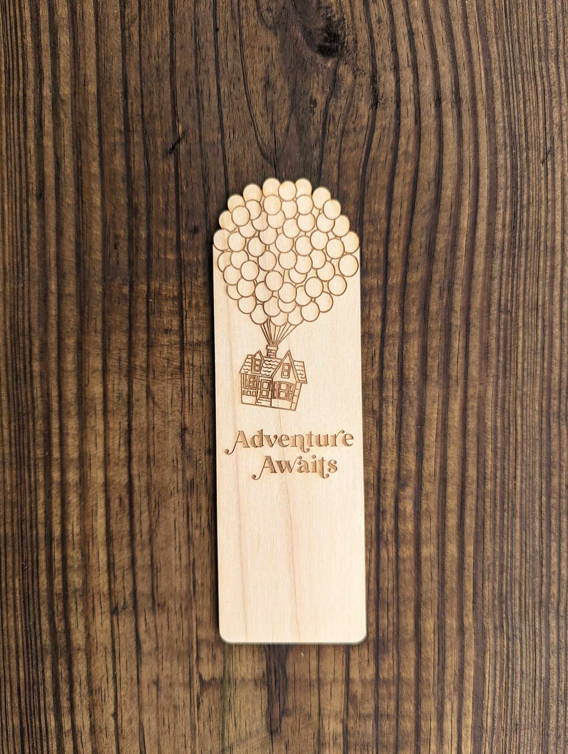 Adventure Awaits | Engraved Wooden Bookmark (T) - Emberglow Gaming