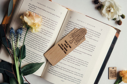 This Is The Page You Were Looking For | Engraved Wooden Bookmark (T) - Emberglow Gaming