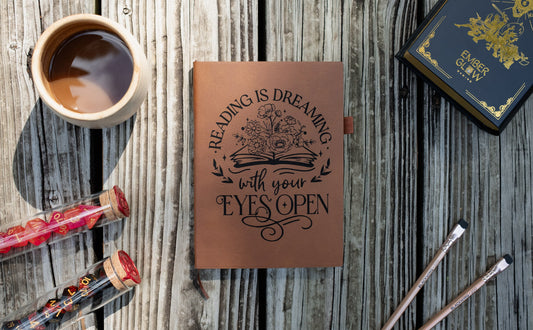 Reading Is Dreaming | Vegan Leather Mini Dot Journal