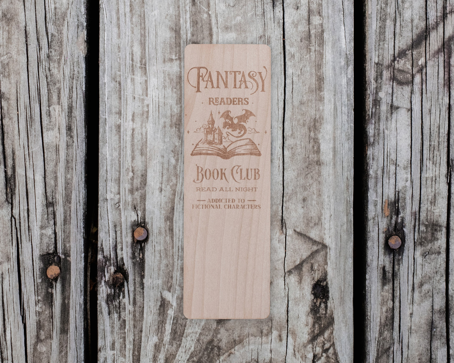 Fantasy Readers Book Club | Engraved Wooden Bookmark