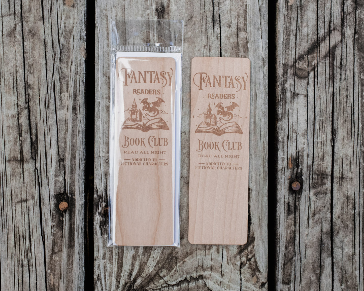 Fantasy Readers Book Club | Engraved Wooden Bookmark